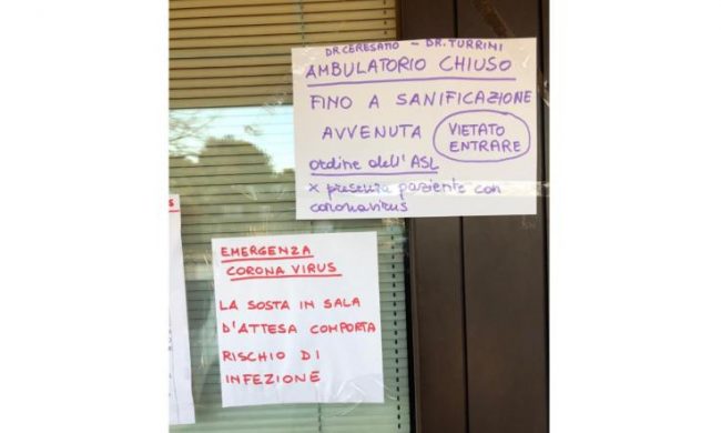 Ambulatorio di Boara Polesine chiuso a causa del Coronavirus