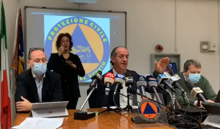Le 5 fasi del Piano di Sanità Pubblica, Zaia: “Dobbiamo evitare la paralisi degli ospedali”