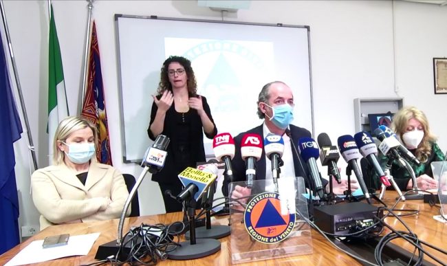 Covid, Zaia: “Aumentano i contagi, preoccupano Padova, Treviso e Verona” | +757| Dati 8 marzo 2021