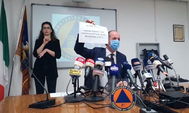 Covid, Zaia: “Entro l’estate over 60 tutti vaccinati” | +1094 positivi | Dati 21 aprile 2021