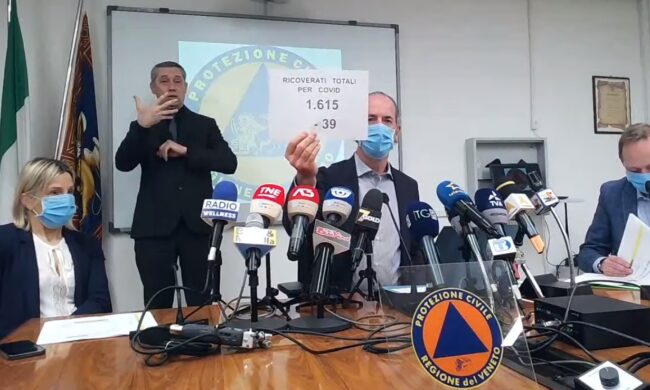 Zaia: “Veneto è in zona gialla” | +1035 positivi Covid| Dati 23 aprile 2021