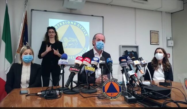 Didattica 100% in presenza da lunedì, Zaia: “Non abbiamo abbastanza mezzi”| +497 positivi Covid| Dati 19 aprile 2021