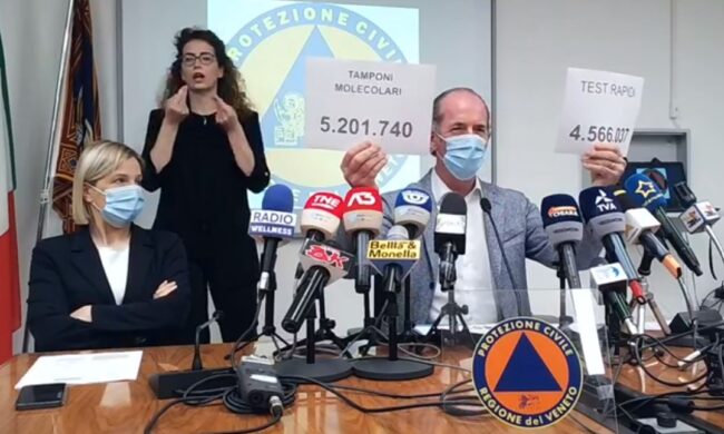 Zaia: “Vaccini, prenotazione 40enni dalle 16 di oggi” | +453 positivi Covid| Dati 14 maggio 2021