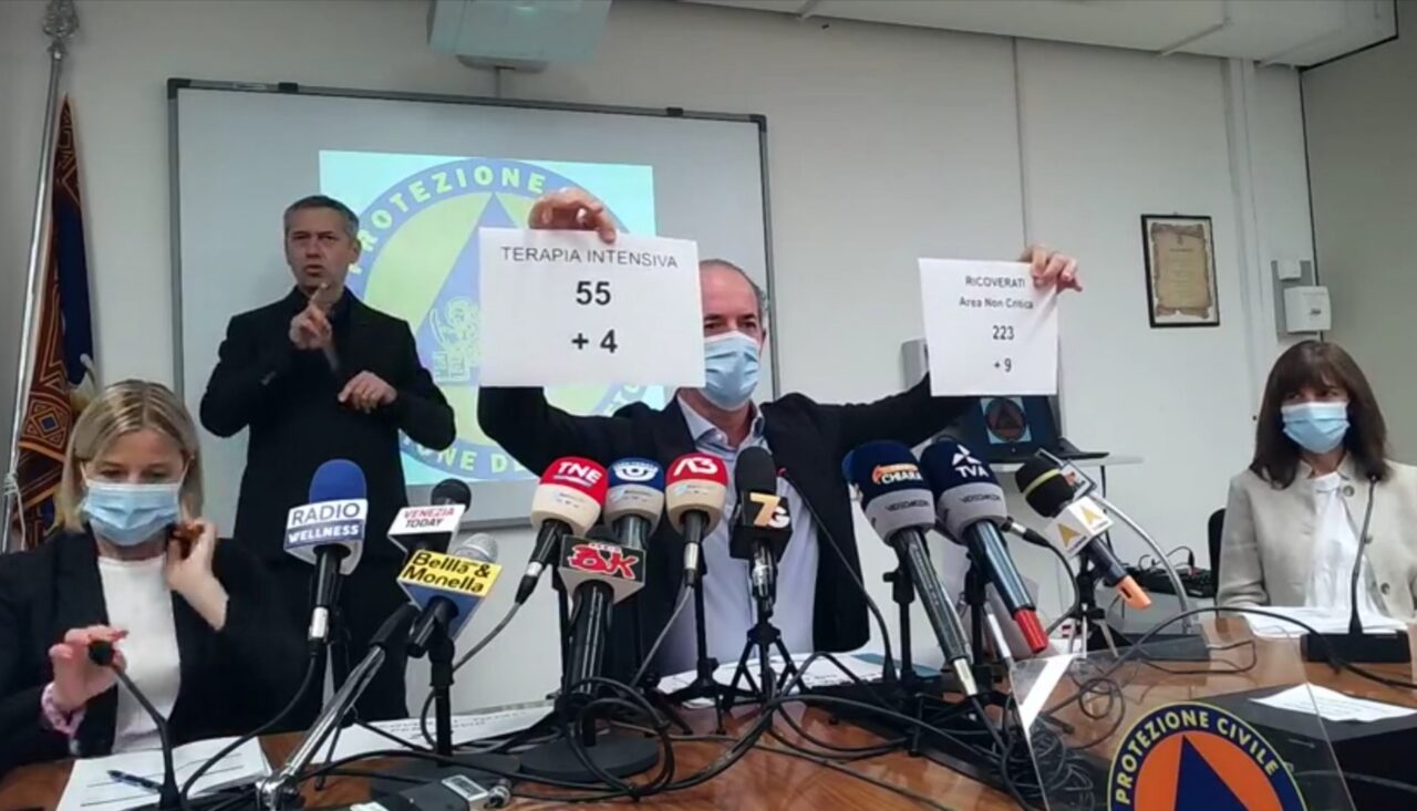 Zaia: “In terapia intensiva l’80,4% non sono vaccinati. Scuola? Non vogliamo la Dad” | +319 positivi Covid| Dati 30 agosto 2021