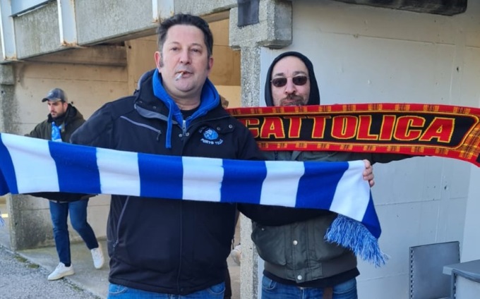 In campo avversari ma sugli spalti amici: terzo tempo a suon di birre tra gli ultras Delta Porto Tolle e Cattolica
