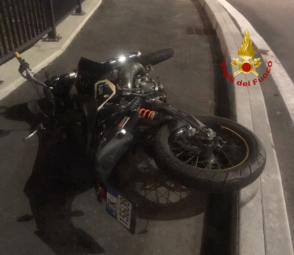 Scontro tra auto e moto a Ficarolo, le immagini del grave incidente