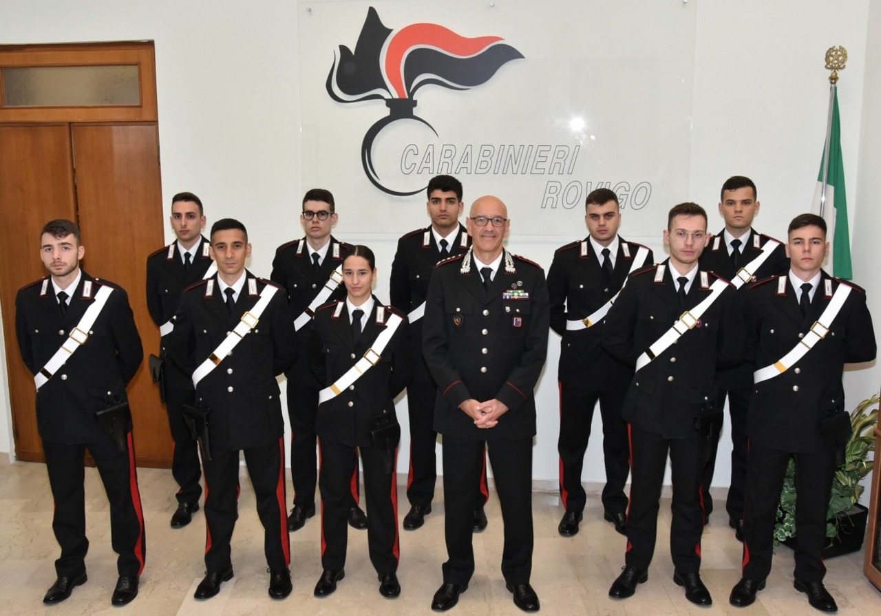 Rovigo, già operativi 10 giovani carabinieri: nuovi rinforzi per le stazioni del terriorio