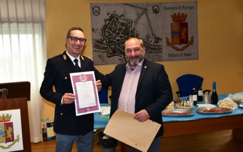 Il saluto della Questura di Rovigo all’Ispettore della Scientifica Fabio Ballestriero