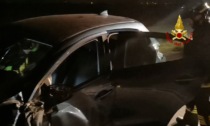 Violento scontro tra un'auto e un camion sulla Transpolesana