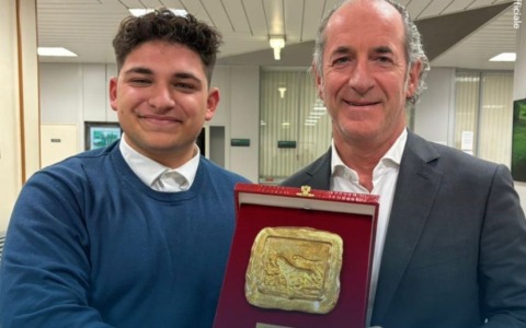 I complimenti di Zaia a Jacopo, che ha salvato la vita ad un giocatore su un campo di calcio