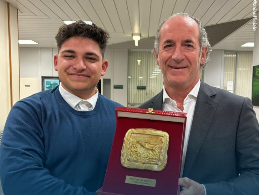 I complimenti di Zaia a Jacopo, che ha salvato la vita ad un giocatore su un campo di calcio