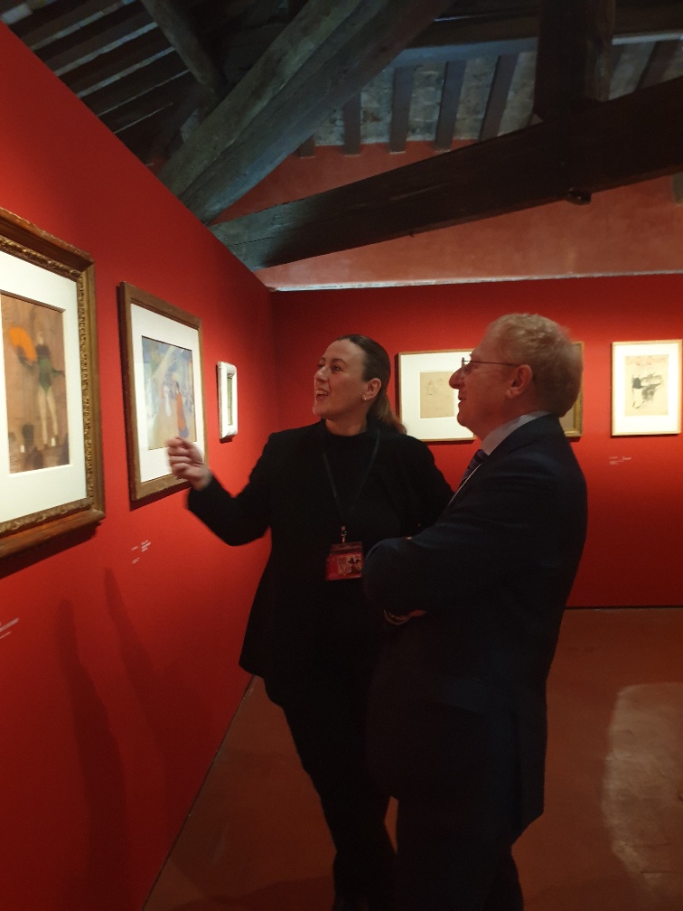 Il commissario Tomao in visita alla mostra di palazzo Roverella