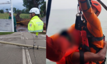 Porto Tolle sferzata da una tromba d'aria, caduti alberi e pali dell'elettricità. Naufrago salvato in mare aperto