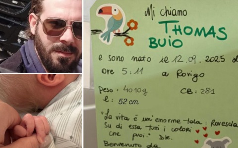 Il papà muore in un incidente sul lavoro, sei mesi dopo nasce il figlio Thomas Buio e porta il nome del padre