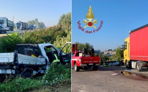 Scontro tra due camion e un furgone sulla Romea, un morto e due feriti gravi a Porto Viro