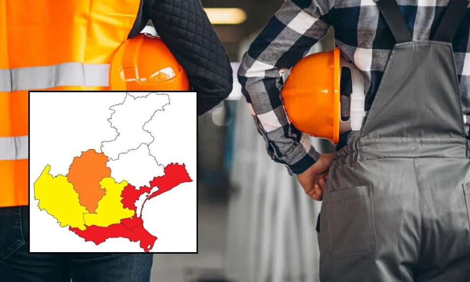Nel 2025 Rovigo è prima zona rossa in Veneto per incidenti sul lavoro